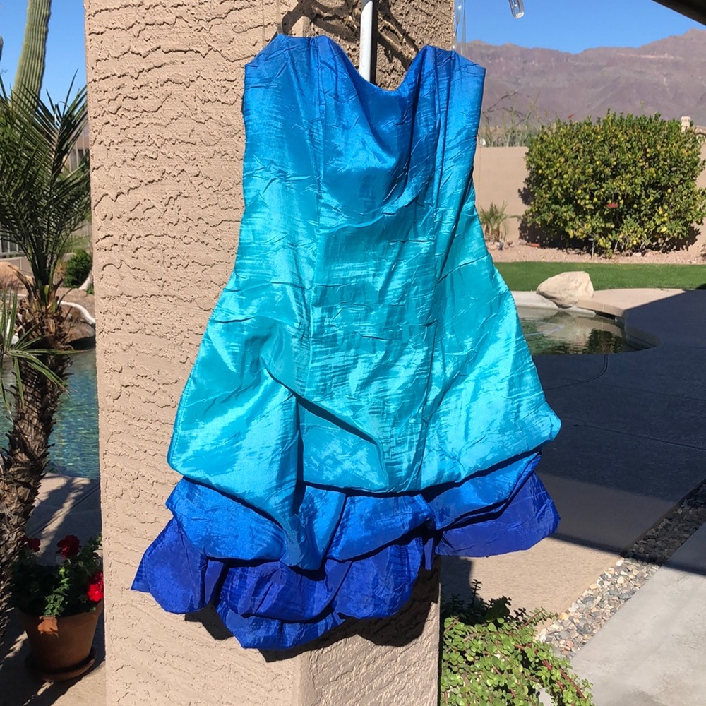 Ombré Blue Prom Dress